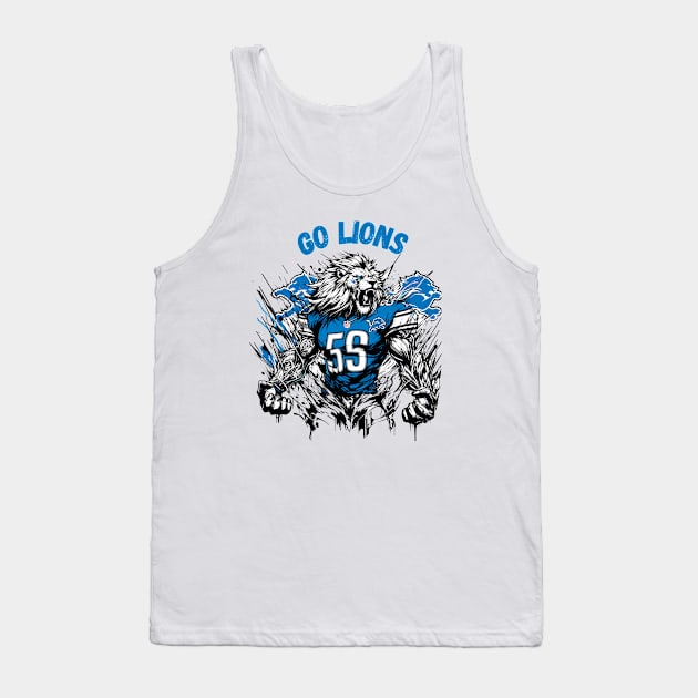 Go Lions! Detroit Lions Football Tank Top by StyleTops